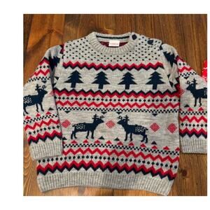 Babyhug Toddler Baby Sweater Cotton Deer Christmas Holiday 12-18 NEW